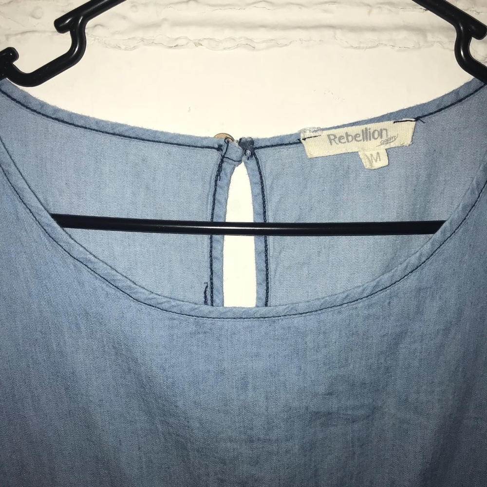Rebellion Chambray Shift Dress - Picture 4 of 7